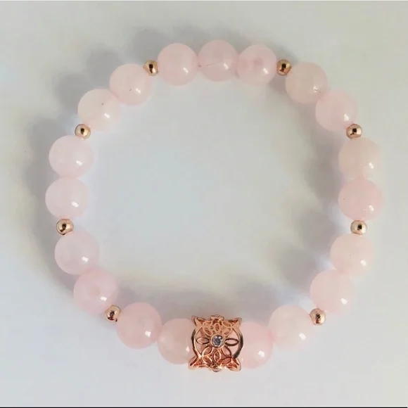 GEMSTONE | Rose Quartz Beaded Bracelet - Picture 2 of 2